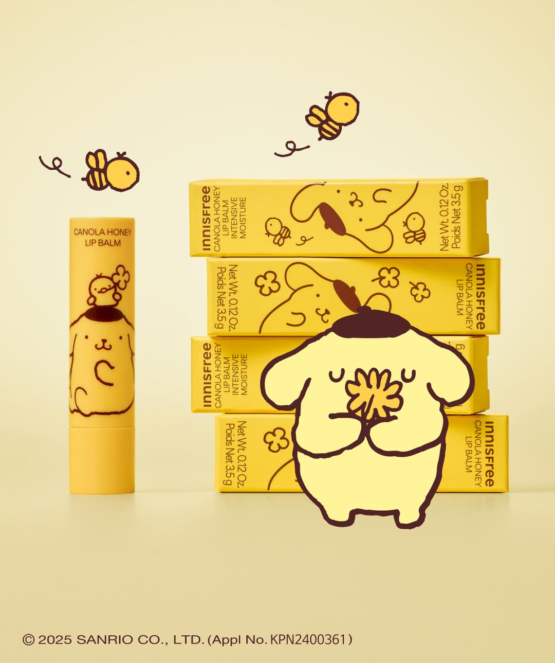 이니스프리 [폼폼푸린 에디션] 유채꿀 립밤 [초보습] 3.5g 1개