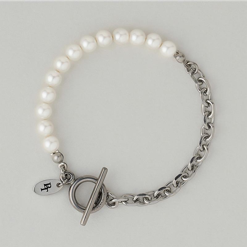 BT 진주 팔찌 04 (6mm / half & half)