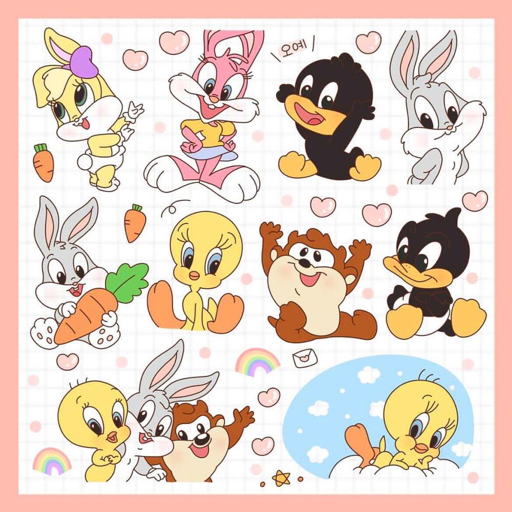 루니툰 인스 인쇄소스티커 (꼬비미)인스 스티커 판스 도무송