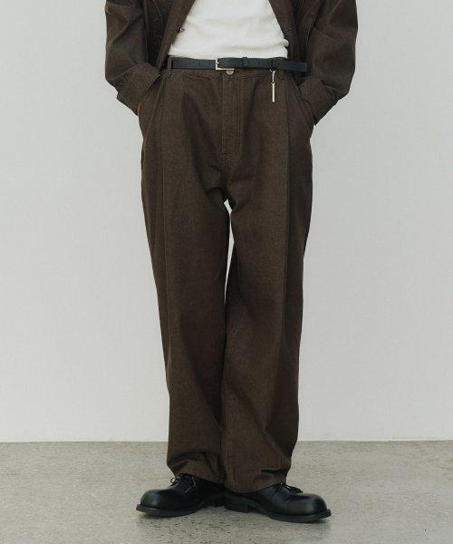 와이드 데님 팬츠 (브라운)