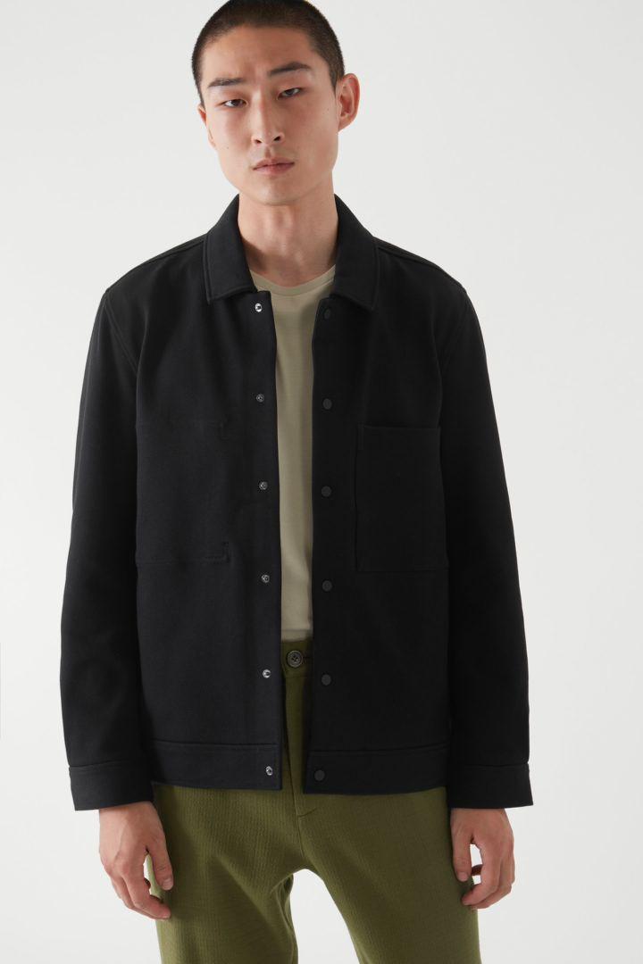 저지 트윌 셔츠 재킷