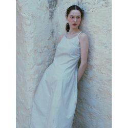 [kotelo] Volume Cutting Bare Back Dress  Snow Grey (WE3671T202)