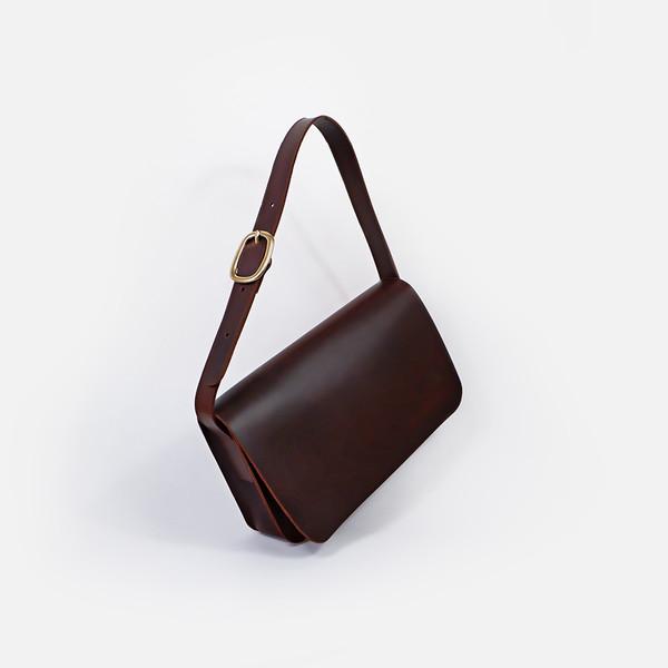 오일리 바게트백 • 다크브라운