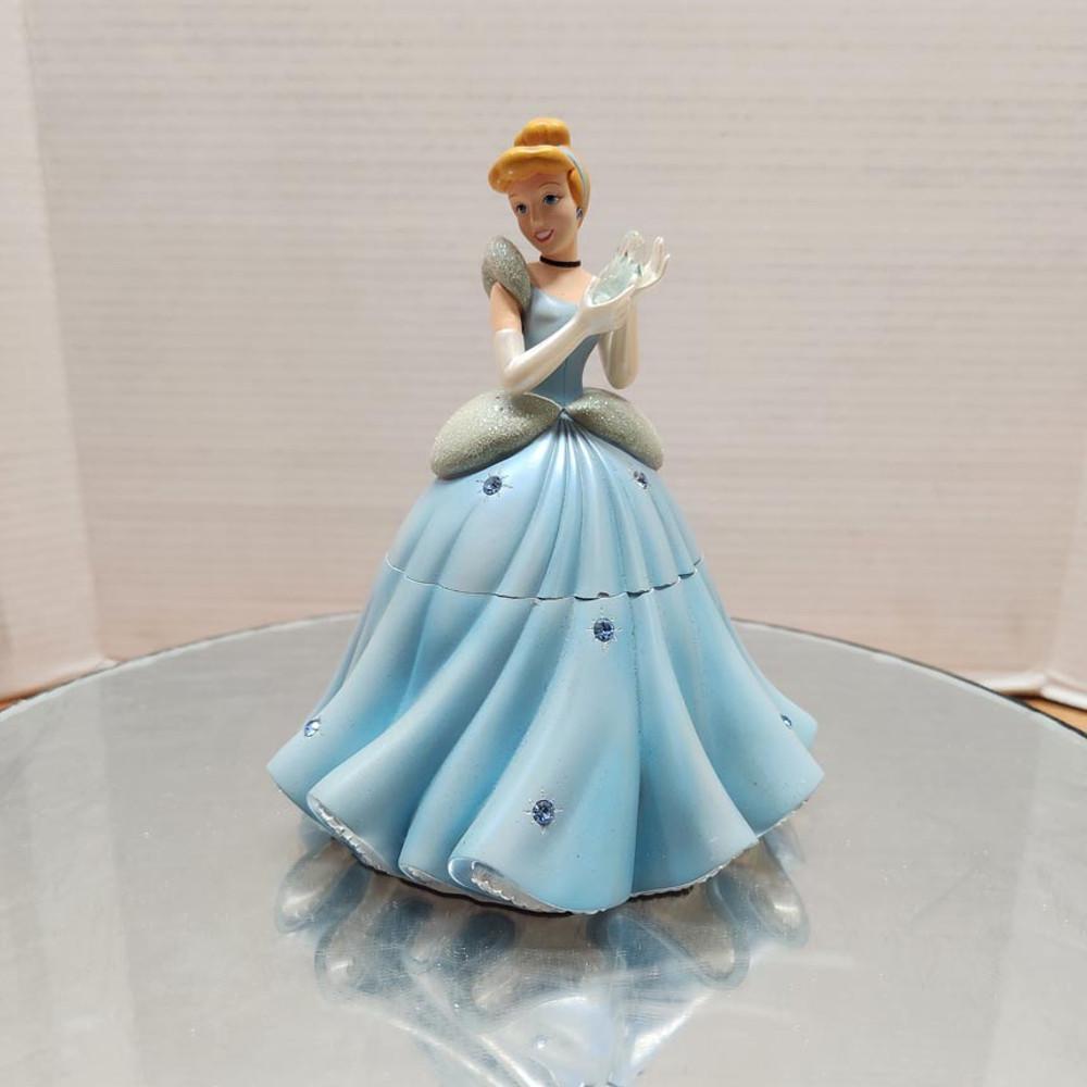 디즈니 신데렐라 유리구두 주얼리 트링켓 박스 피규어