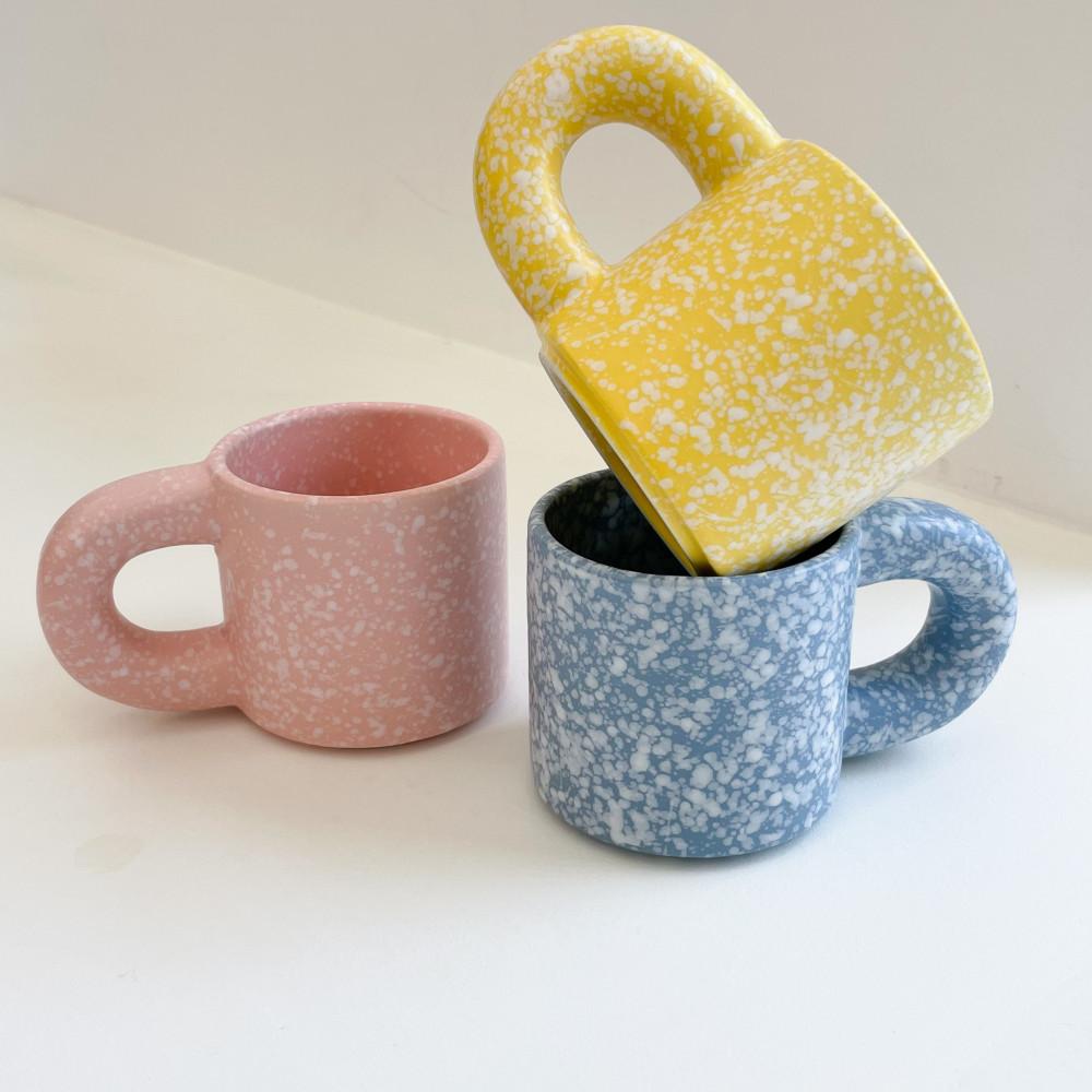 뭉툭 마블 머그컵 (3color) 특이한 컵 300ml