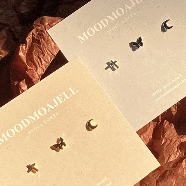 재입고!!![귀걸이침변경가능/나비/십자가/달] 에브리데이 피어싱 세트 (2color)