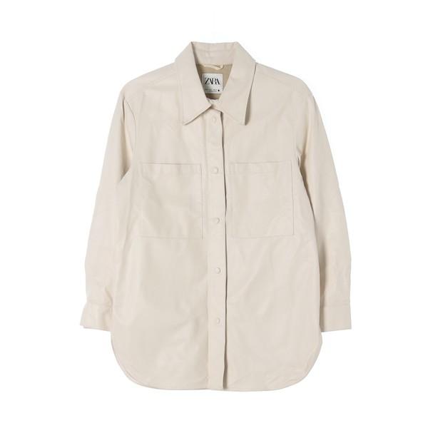 자라 (~XS)베이지 포켓 셔츠