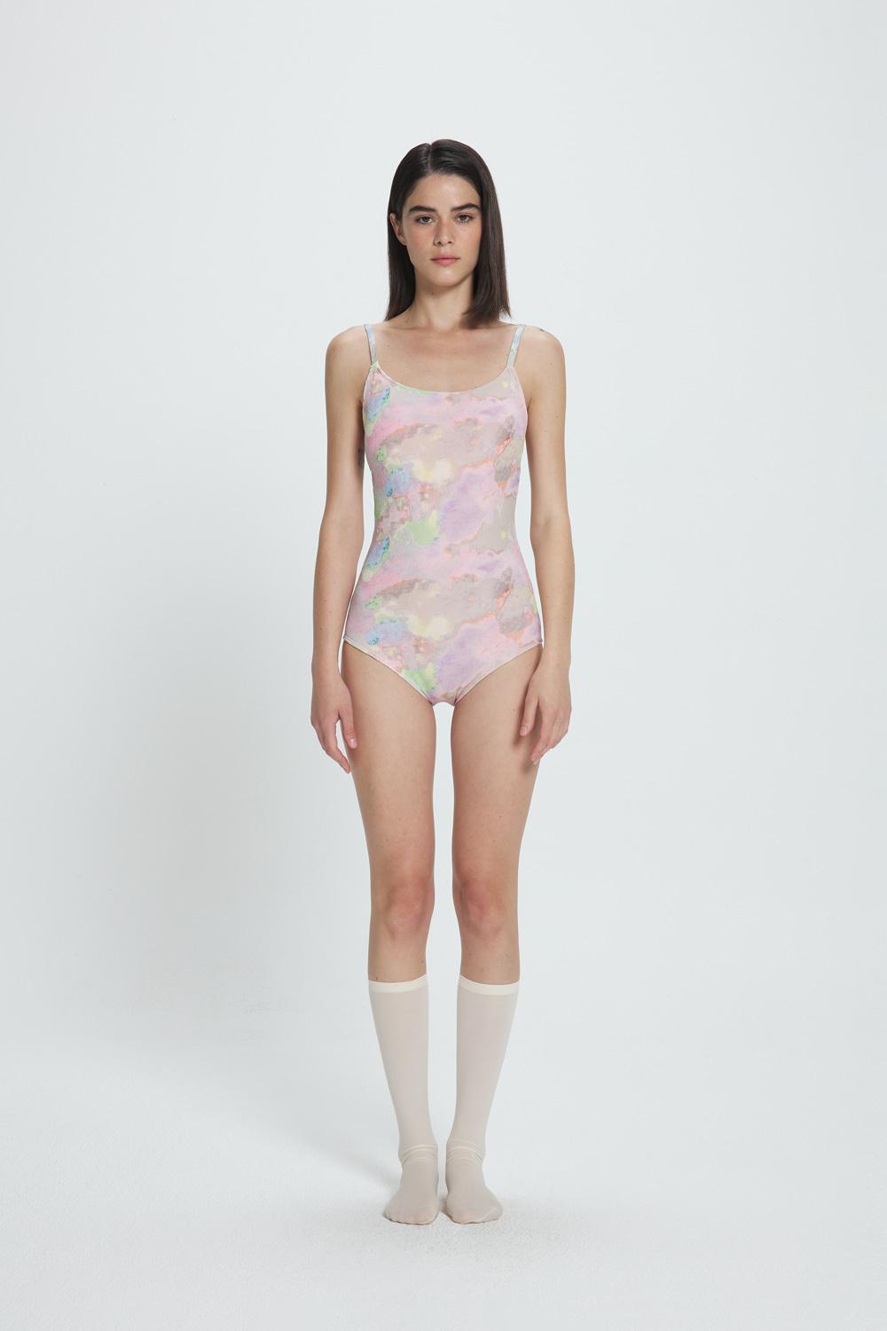 워터 프린팅 밴딩 스윔수트_PK