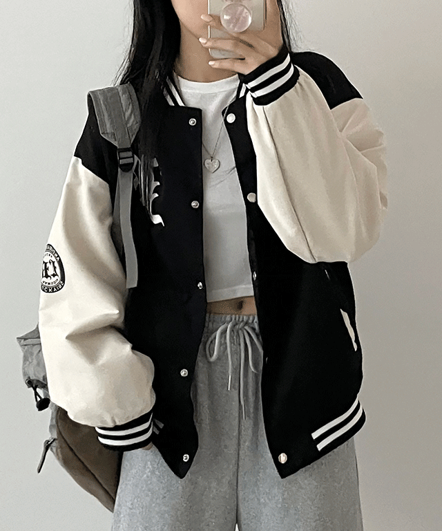 💖y2k/요즘유행!💖 키츠 가을 간절기 봄 루즈핏 바시티 야구 항공 점퍼 꾸안꾸 잠바 자켓 아우터 / 오버핏 스트릿 빈티지 대학생 개강룩 데일리 여리핏 데이트룩 가을코디룩