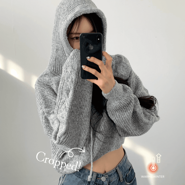이버유 겨울🔥/히트템💥/칼라추가] 하찌 꽈배기 후드 니트 - 6color