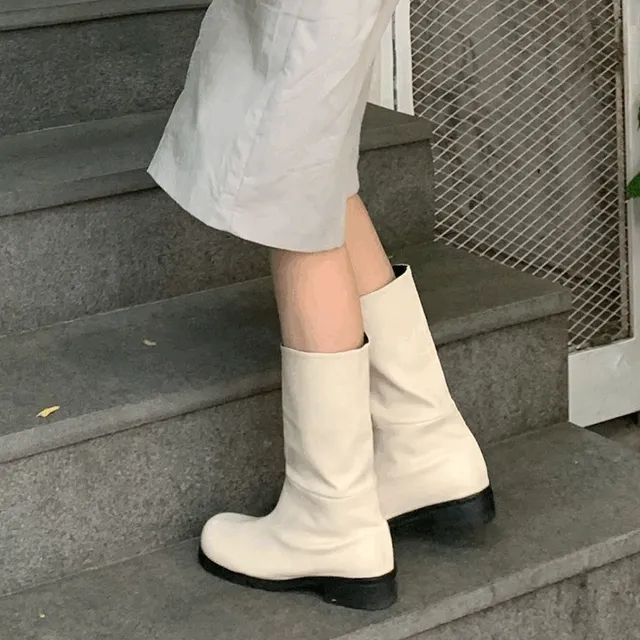 리타 라운드 미들 부츠 (2color)