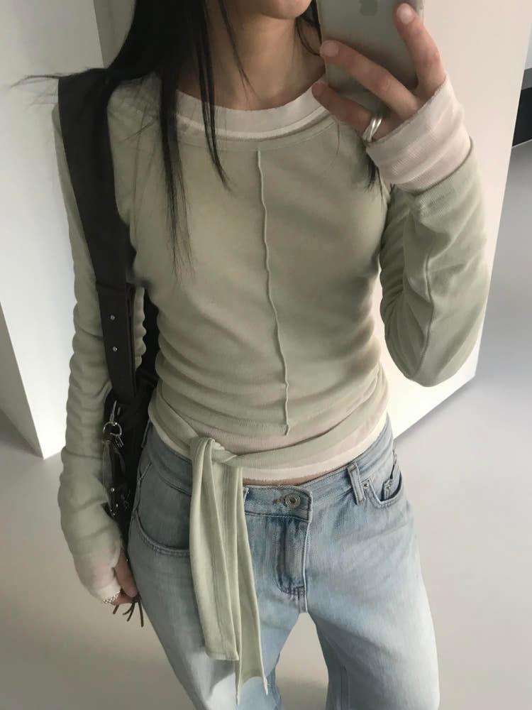 [미엔느] BLOOMING T-SHIRT / 블루밍 랩 티셔츠 (5col)