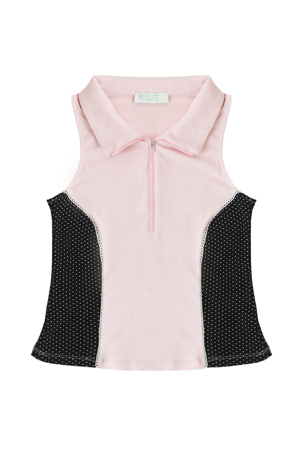 Zip-Up Sleeveless Baby Pink