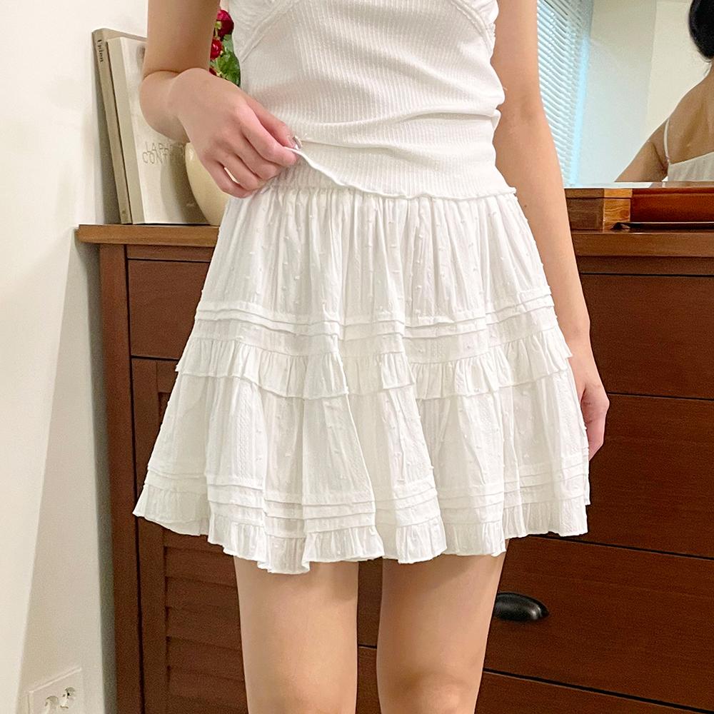 언니가간다 ✨최저가/주문폭주✨[퀄리티굿/속바지]위드 플레어 스커트 - 치마 플레어 러블리 캉캉 레이스 펀칭 프릴 데이트룩 인생사진 치마 바지 여행 해외 도트 레이어드
