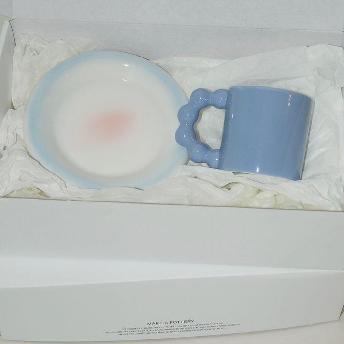 [선물포장] mini beads arch mug + ring plate(s) set