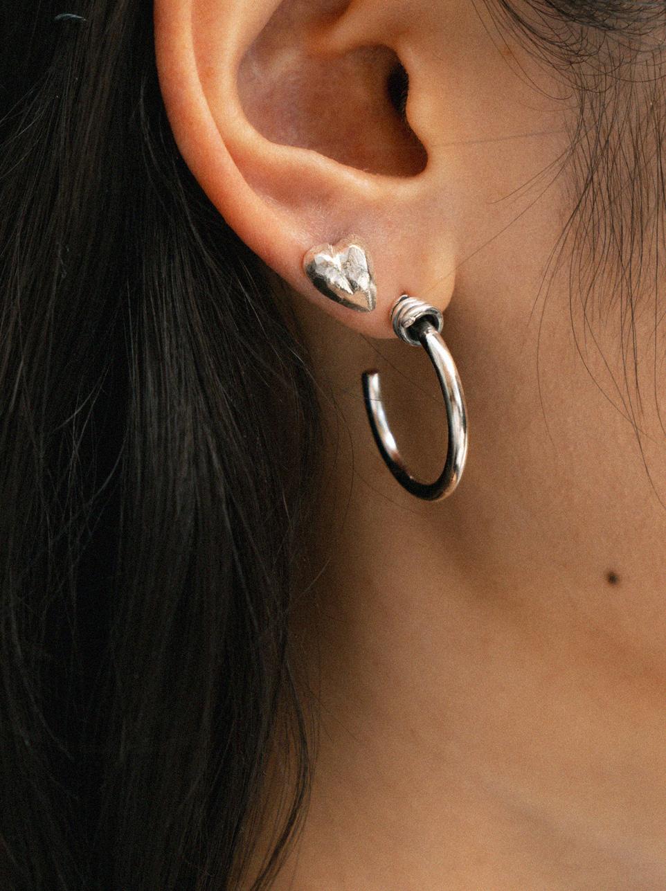 Tiny love earring