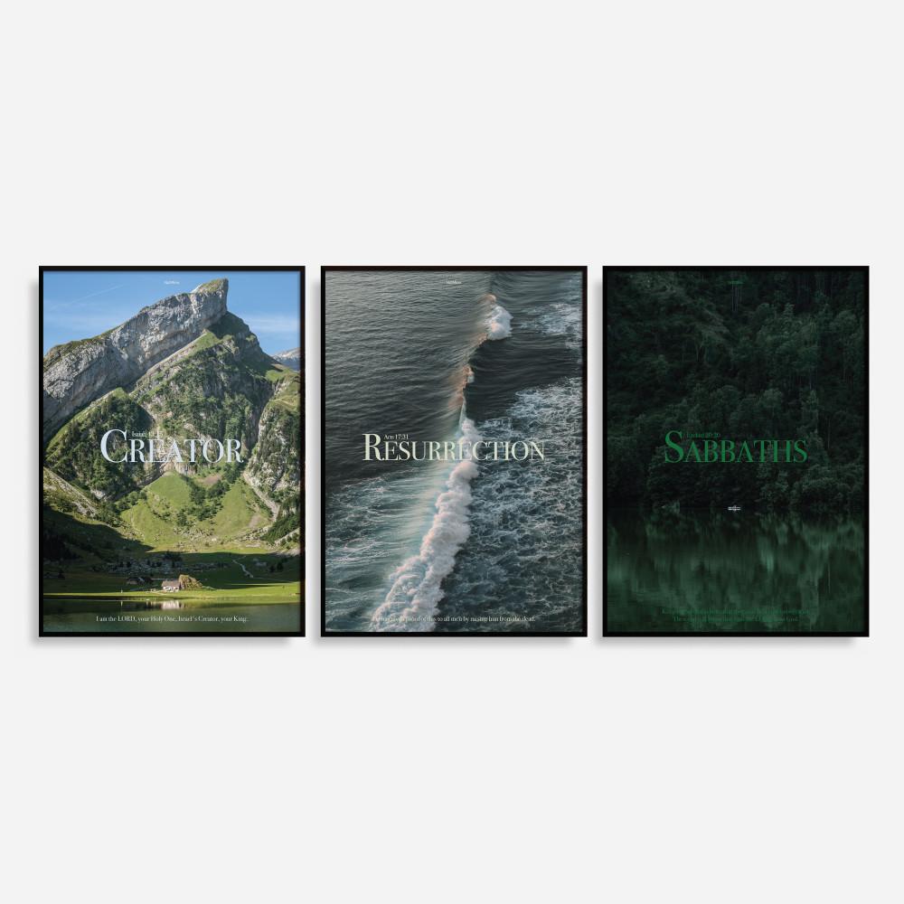 창조자/부활/안식일 포스터 / CREATOR/RESURRECTION/SABBATHS Poster
