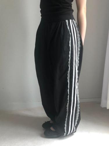 [블랙 당일출고] lace track jogger pants