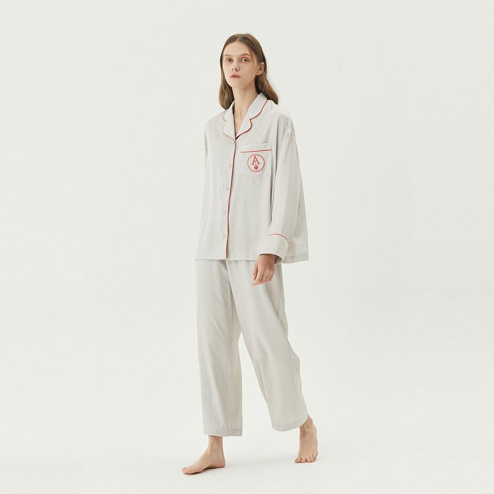 CLASSIC ROUND PAJAMA SET_Ash ivory