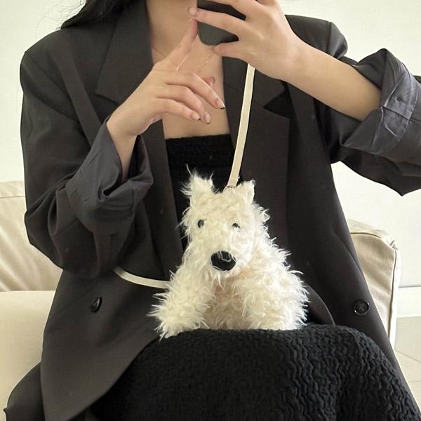 풀문 멍멍복슬강아지가방