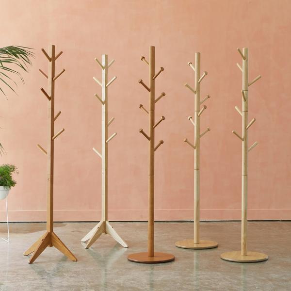 스탠드 옷걸이 원목 스탠딩 행거 엣지형