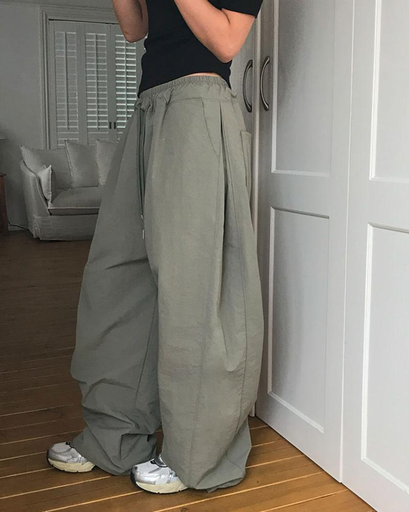 베이델리 [MADE/숏,롱]덤프 폴딩 나일론 팬츠