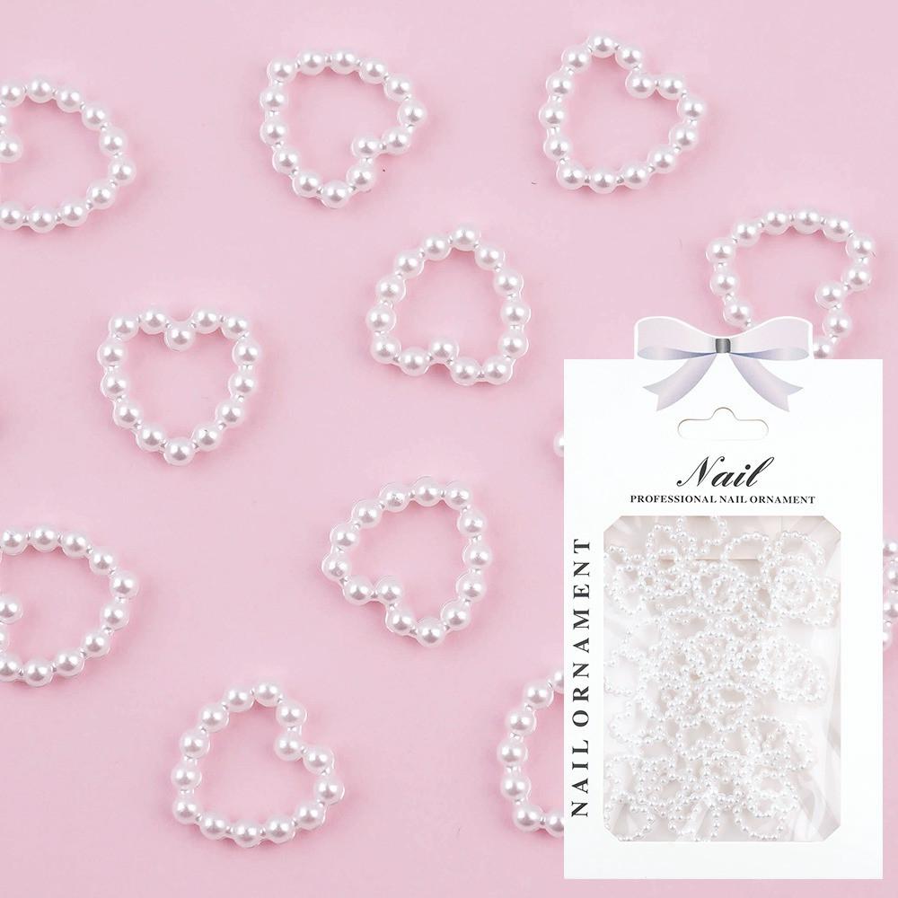 펄 파츠 믹스세트-6 대용량 진주하트 네일파츠