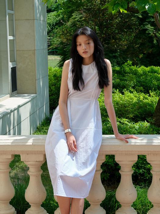 [단독]엘라 나이론 볼륨 드레스_화이트 / ELLA NYLON VULUME DRESS_WHITE