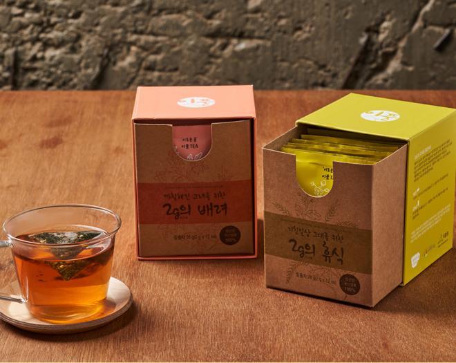 [이풀]선물하기 좋은 프리미엄 약초블렌딩티 2g의 휴식 2g의 배려 세트 (2g*24티백)