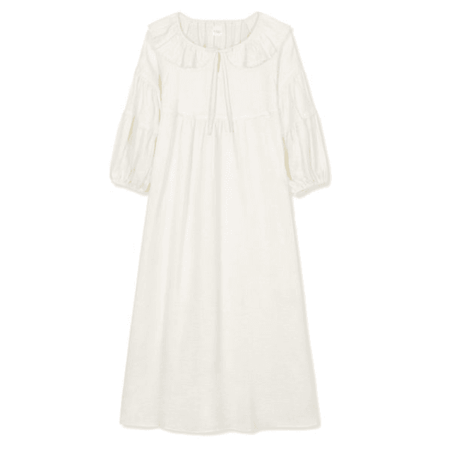 [바풀 주니어]바풀 EV W365-10 여성잠옷 면레이온 피치기모 원피스 홈드레스_P331911656