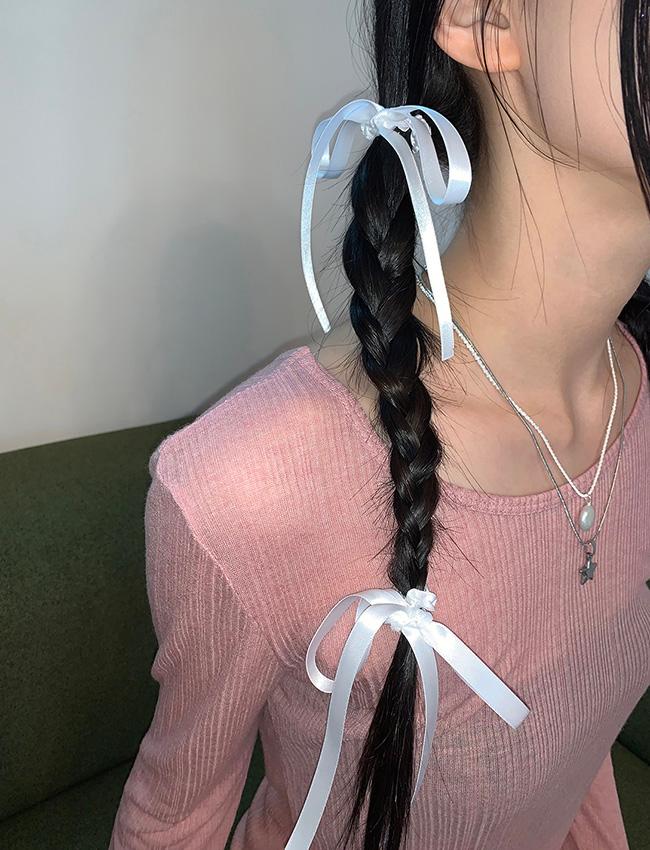 달링 스트랩 리본 머리끈