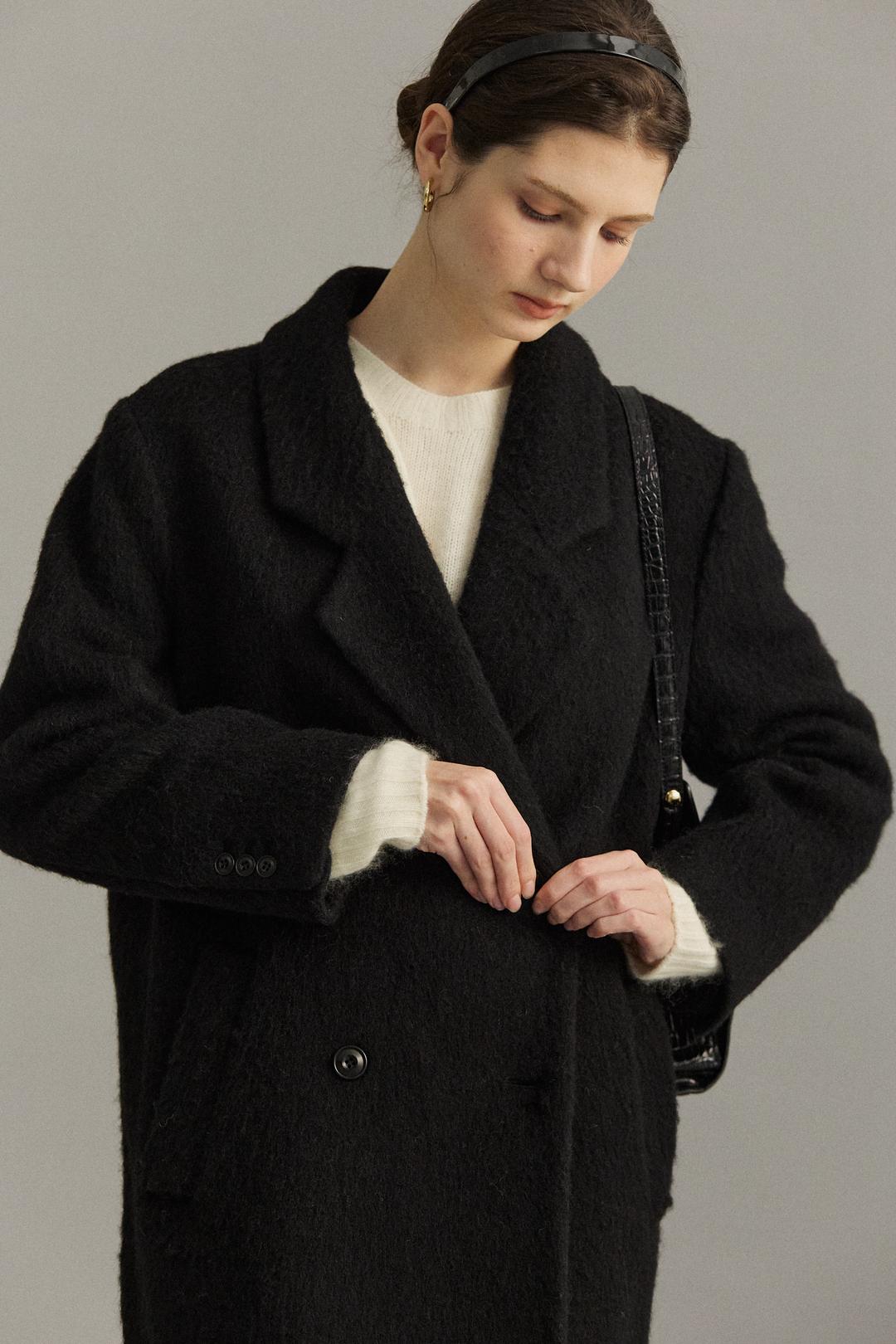 [2nd reorder] Amelie alpaca coat (black)_12/10 수요일 29cm 수요입점회 재입고 예정 | Edynne