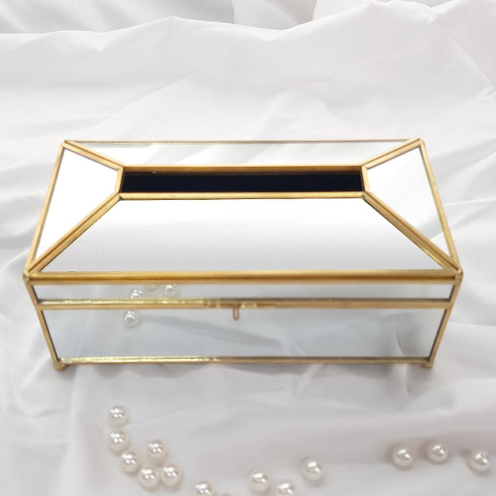 아는친구네 골드 미러 각티슈케이스 인테리어 장식 소품 티슈 커버 휴지 호텔 사진촬영