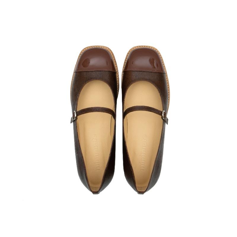 bow shoes - lizard brown