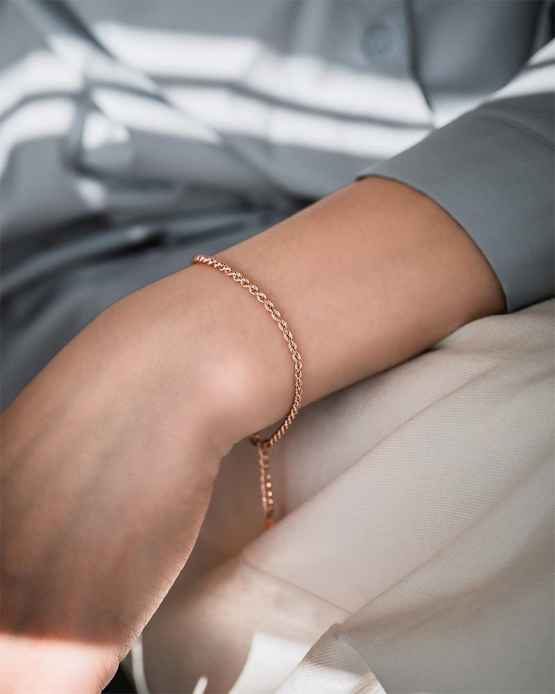 14k/18k 클래식 로프체인 팔찌 [1.5mm/2mm/2.2mm]