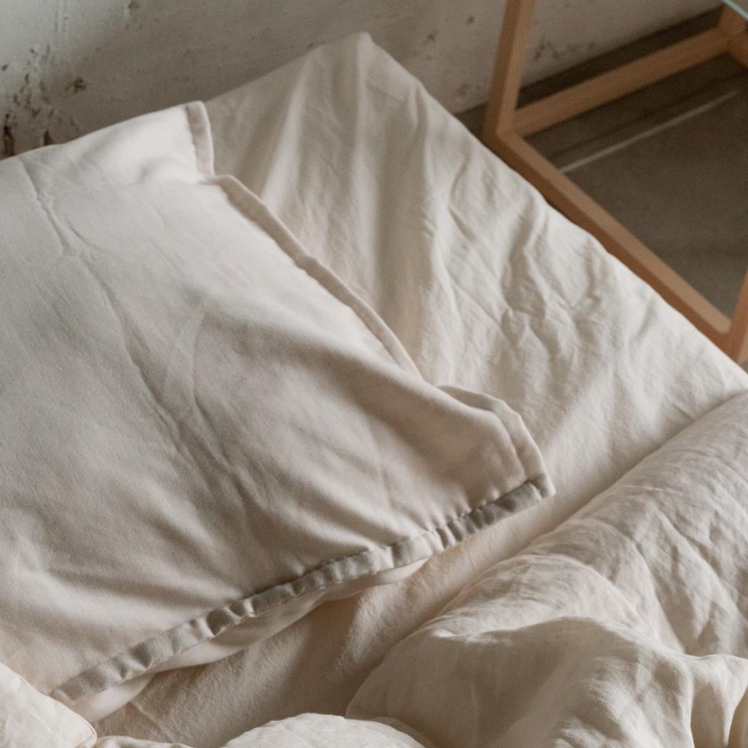 Triple Gauze Pillow cover (Gray-White)