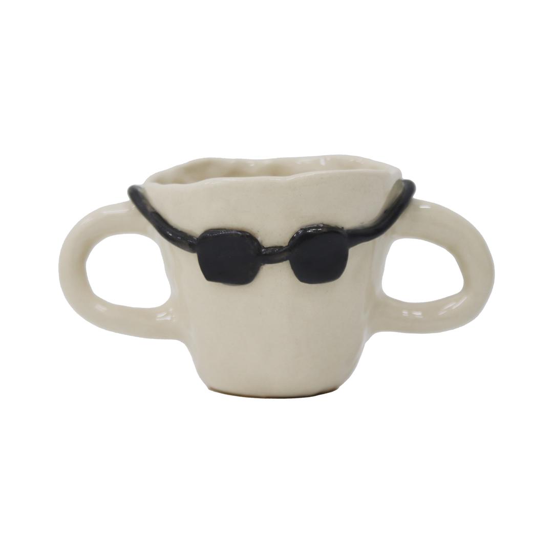 sunglass motif mug