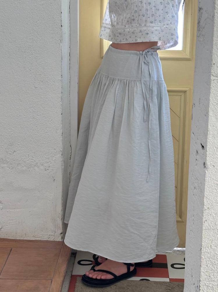 민트 리본 스커트 (사이즈조절가능FREE)