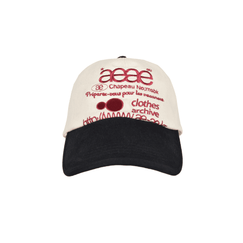 에이이에이이(AEAE)  WEB LOGO 5 PANNEL BALL CAP - [ECRU/BLACK] - 사이즈 & 후기 | 무신사