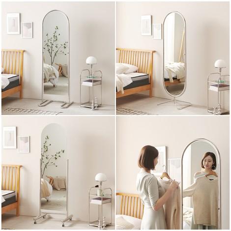 미드센츄리 예쁜 대형 아치형 타원형 스탠드 전신거울 3종