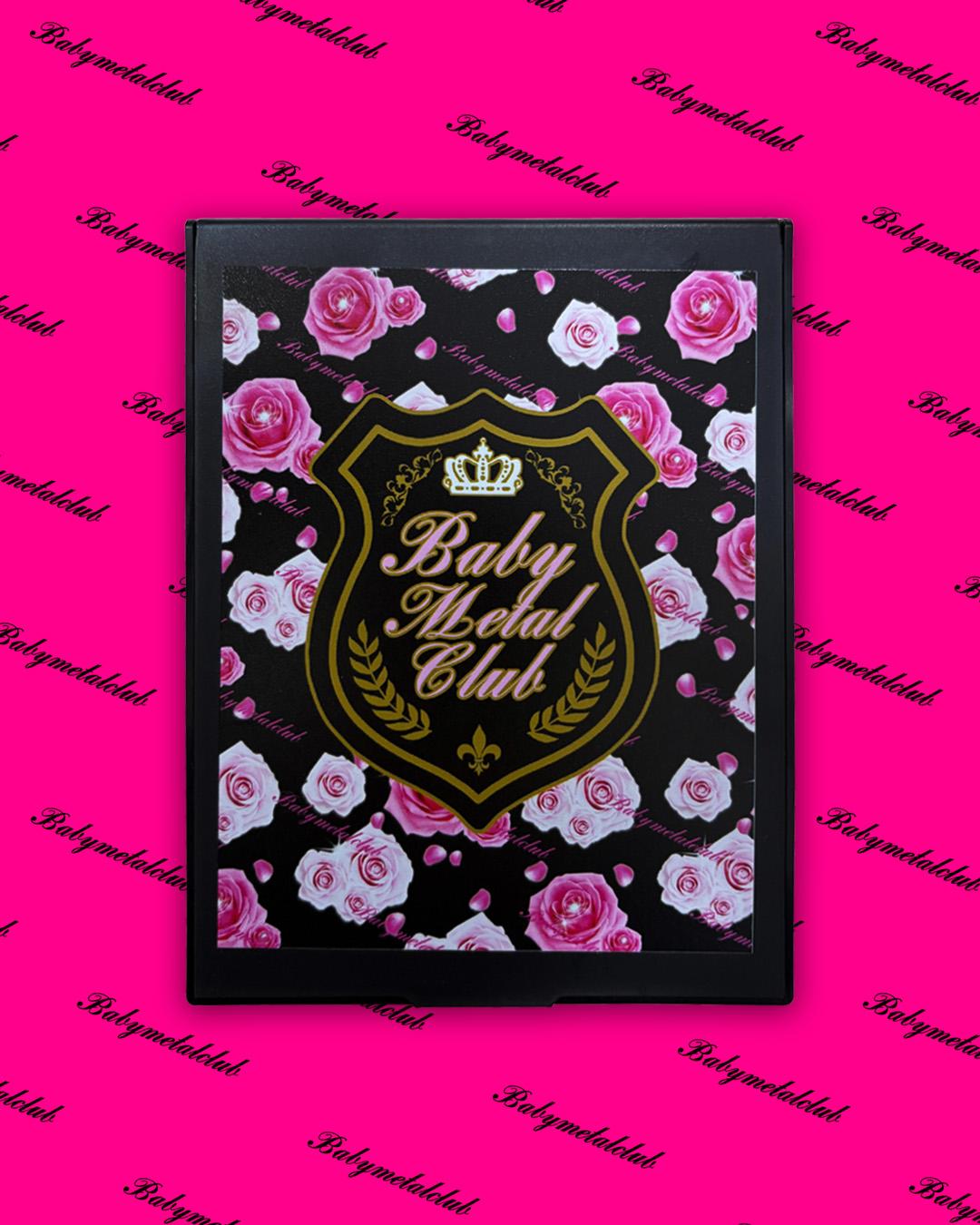 Original rose-pattern compact mirror (black)