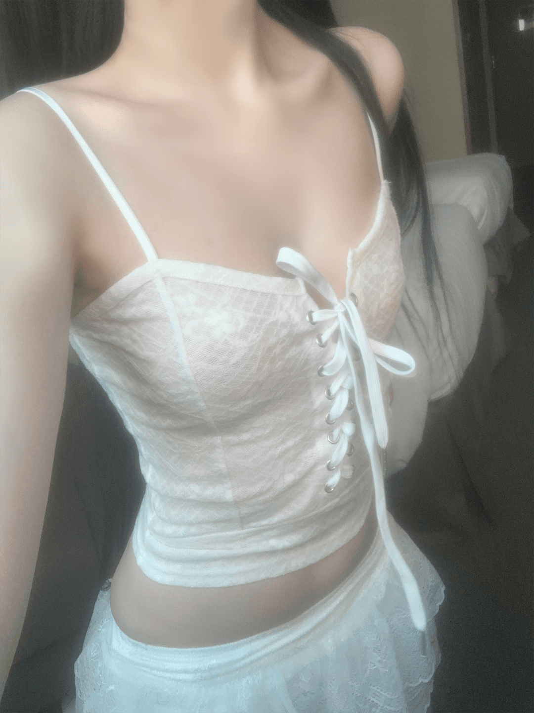 Kiseki Lace Corset Top (White)