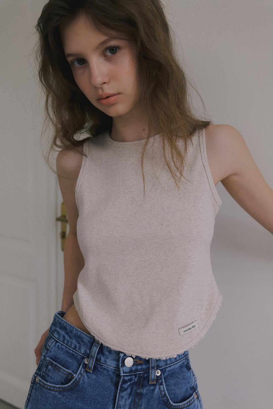 HALTER NECK LACE SLEEVELESS_OATMEAL