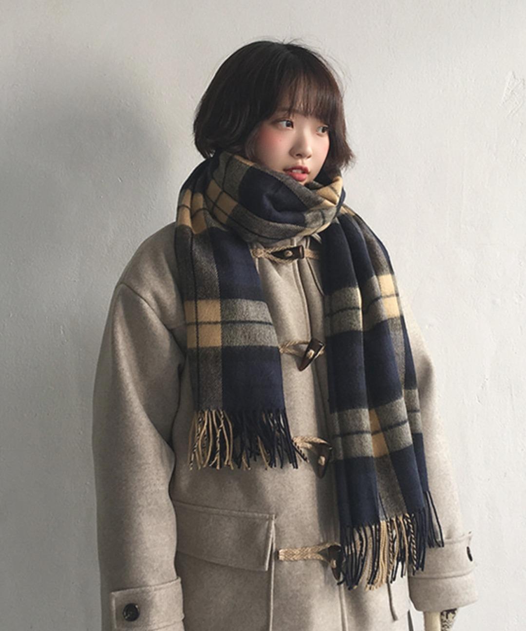 무무 체크머플러