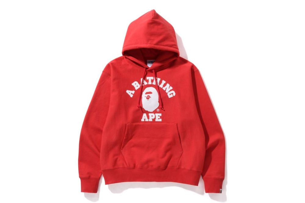 (베이프정품) 클래식 컬리지 릴랙시드 핏 후드 CLASSIC COLLEGE RELAXED FIT PULLOVER HOODIE