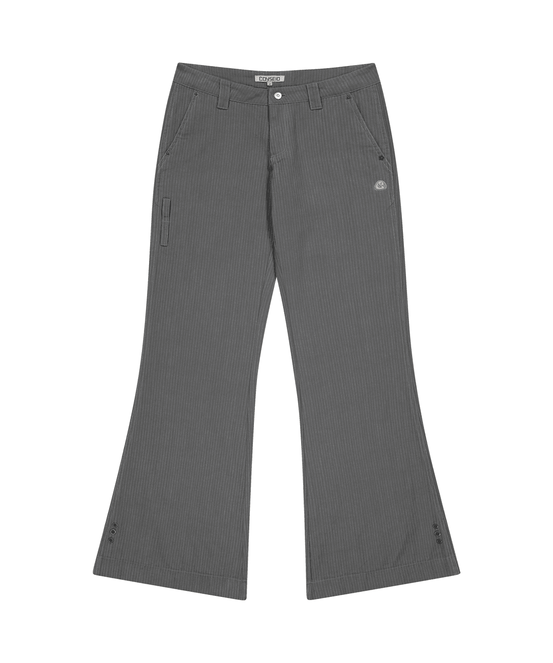 STRIPE LOW RISE PANTS GREY