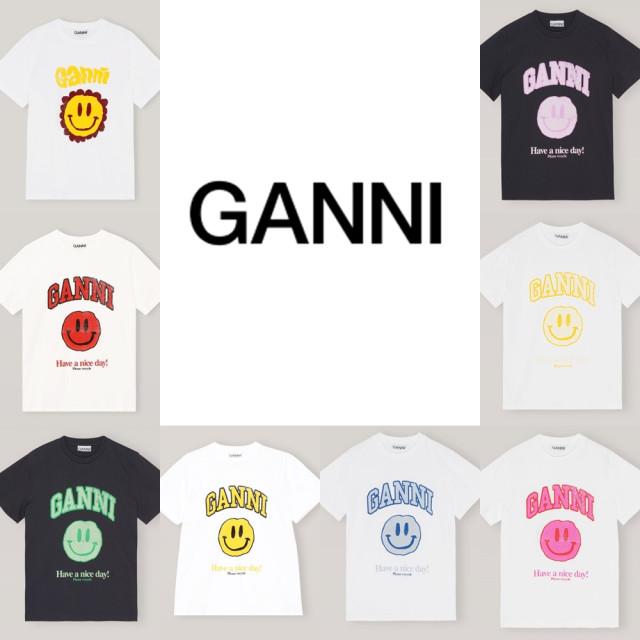GANNI 가니 스마일 반팔 티셔츠