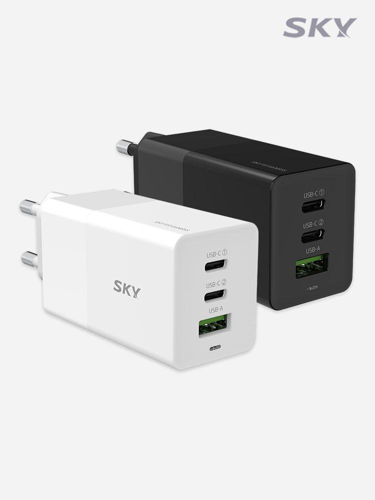 스카이 필 GaN 65W PD3.0 PPS 3포트 멀티 초고속 충전기 GaN65S