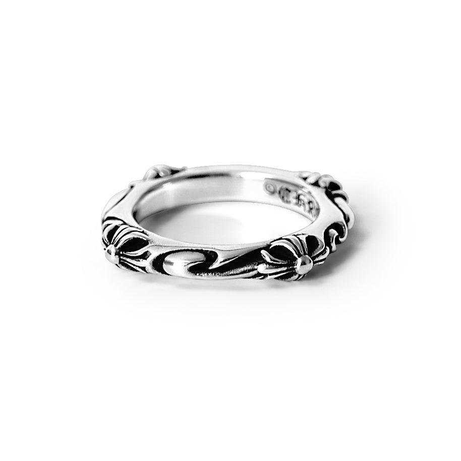 SBT Band Ring Silver Motif Jewelry - Chrome World JP