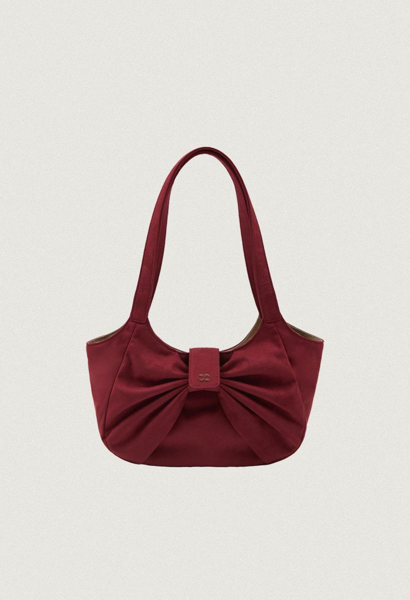 Suede ribbon loopie bag_Red(OC25-ACC01)